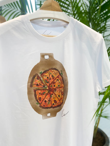 White Tshirt PIZZA